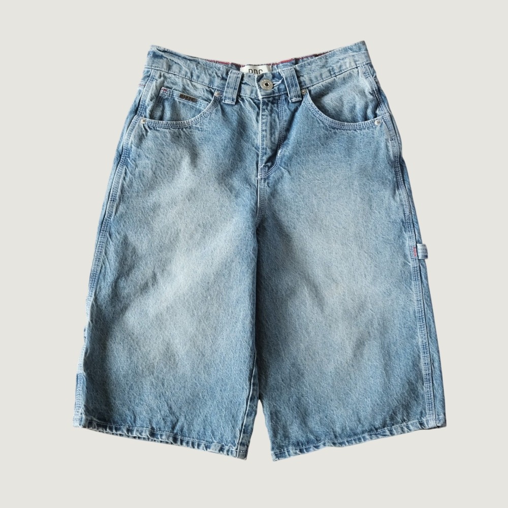 BDG Carpenter Shorts Blue Denim Wide Leg Skater Y2K Baggy Jorts Urban Outfitters